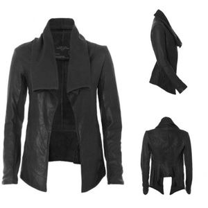 All saints datya leather jacket black 8 xs